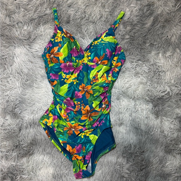 Kona Sol Other - Kona Sol Tropical Floral One Piece Swimsuit - Multicolor Size Small NWT
